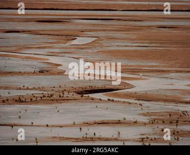 Channels in the sand Stock Photo