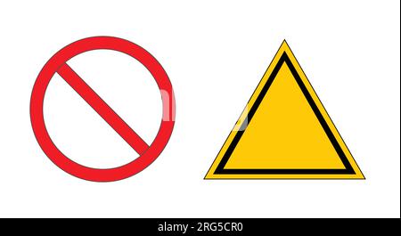 vector warning sign. plain materials for caution signs and warning signs. Stock Vector
