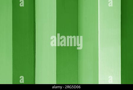 Gradient green colored vertical striped pattern wooden board for abstract background Stock Photo
