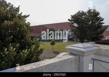 Exterior of Museum Benteng Vredeburg, is history museum is a museum that exhibits Indonesian history during the colonial period. Located near Maliobor Stock Photo