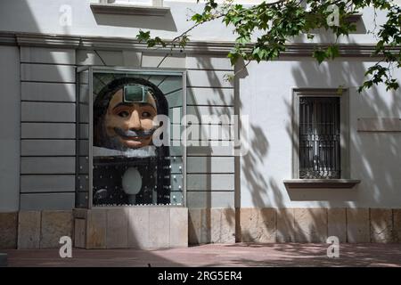 Landscape of Theater Museum exterior statue of Salvador Dali in Figueres Catalonia Spain Stock Photo