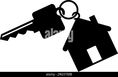 Front door key symbol key for house entrance vector illustration icon Stock Vector