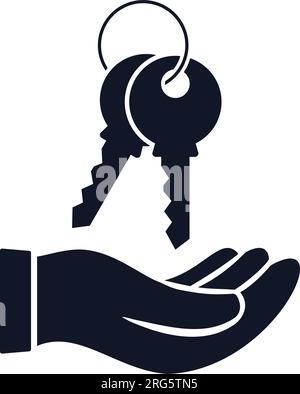 hand with key icon vector illustration design Stock Vector Image & Art ...