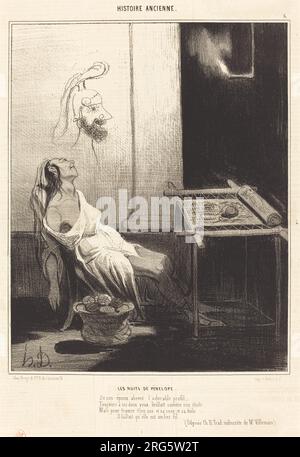 Les Nuits de Pénélope 1842 by Honoré Daumier Stock Photo