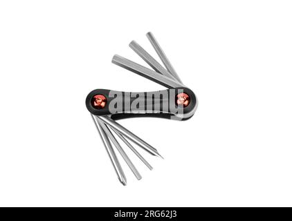 Multitool key for bicycle isolated on white background Stock Photo