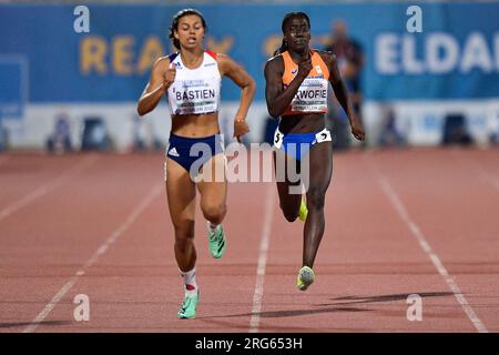 Jerusalem, Israel. 07th Aug, 2023. JERUSALEM, ISRAEL - AUGUST 7: Shantell Kwofie of the Netherlands during 200m Women Heptathlon on Day 1 of the European Athletics U20 Championships Jerusalem on August 7, 2023 in Jerusalem, Israel. (Photo by Pablo Morano/BSR Agency) Credit: BSR Agency/Alamy Live News Stock Photo