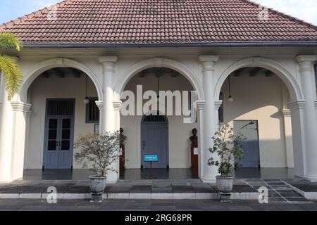 Exterior of Museum Benteng Vredeburg, is history museum is a museum that exhibits Indonesian history during the colonial period. Located near Maliobor Stock Photo