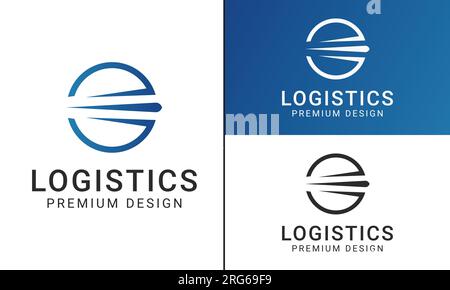 Circle with Fast Symbol of Delivery Logistics Fast Delivery Logotype Stock Vector