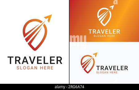 Travel Agency Logo Design Travel Location Logotype Flying Travel  Destination Logo Stock Vector