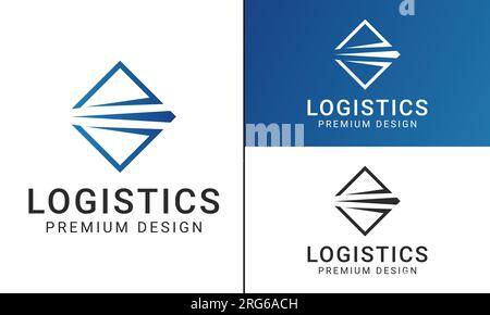 Pentagon with Fast Symbol of Delivery Fast Delivery Logotype Stock Vector
