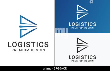 Triangle with Fast Symbol of Delivery Logistics Fast Delivery Logotype Stock Vector