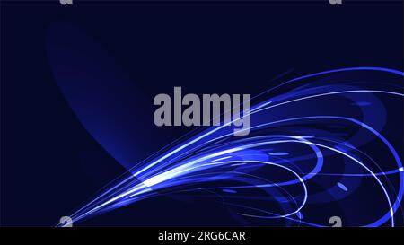 Blue texture, abstract backdrops of magical energy sparkling, merging lines of electrical stripes and waves. Vector illustration. Stock Vector