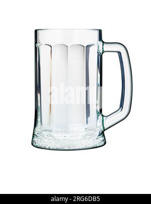 Empty beer mug isolated on white background. With clipping path Stock Photo