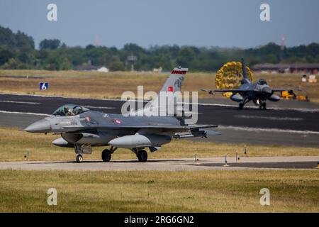 Turkish Air Force F-16C Jets during Exercise Air Defender 2023 in Jagel, Germany. Stock Photo