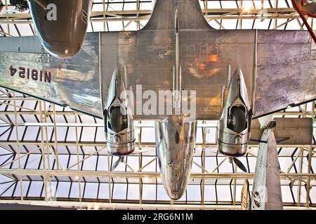 WASH DC - July 10: National Air and Space museum in Washington was established in 1946 and holds the largest collection of historic aircraft and space Stock Photo