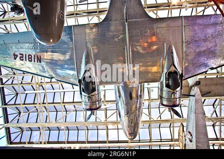 WASH DC - July 10: National Air and Space museum in Washington was established in 1946 and holds the largest collection of historic aircraft and space Stock Photo