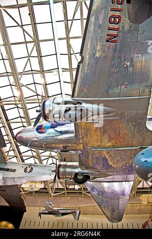 WASH DC - July 10: National Air and Space museum in Washington was established in 1946 and holds the largest collection of historic aircraft and space Stock Photo