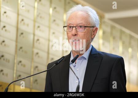 Nobel laureate John Maxwell Coetzee leaves a legacy in the Caja de las Letras, on July 7, 2023, in Madrid, Spain. Featuring: John Maxwell Coetzee Where: Madrid, Spain When: 07 Jul 2023 Credit: Oscar Gonzalez/WENN Stock Photo