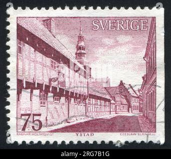 SWEDEN - CIRCA 1974: stamp printed by Sweden, shows Ystad, circa 1974 Stock Photo