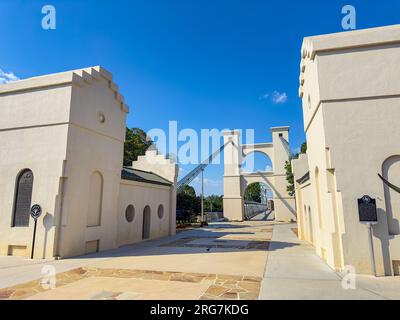 Photo of the Waco Suspension Bridge Texas Stock Photo