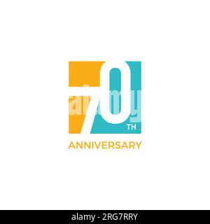 70 Th Anniversary Logo Design. Number Logo Stock Vector