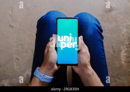 Brazil. 07th Aug, 2023. In this photo illustration, the Uniper logo seen displayed on a smartphone. Credit: SOPA Images Limited/Alamy Live News Stock Photo