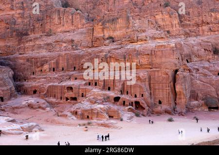Royal Tombs at the Jabal al Khubtha rock massif in Petra, jordan Stock ...