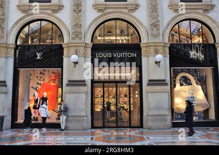Louis Vuitton store in Milan, Italy Stock Photo