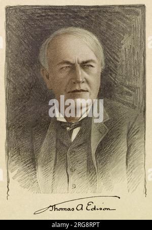 THOMAS ALVA EDISON (1847 - 1931), American Inventor. Stock Photo