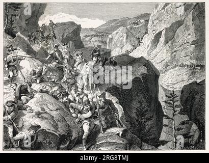 French forces (commanded by Massena) defeat Austrian and Russian forces at Zurich Stock Photo