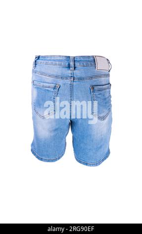 denim shorts isolated on white background Stock Photo