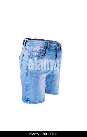 denim shorts isolated on white background Stock Photo