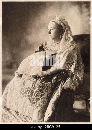 Queen Victoria I (1819 - 1901), wearing her State robes, Queen of the United Kingdom of Great Britain and Ireland from 20 June 1837 until her death in 1901. Stock Photo