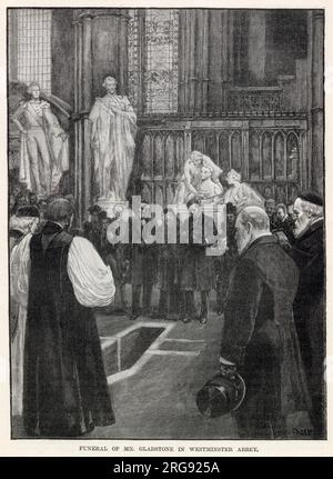 The state funeral of William Ewart Gladstone (1809 - 1898), British Prime Minister and Liberal politician, at Westminster Abbey, London. Stock Photo