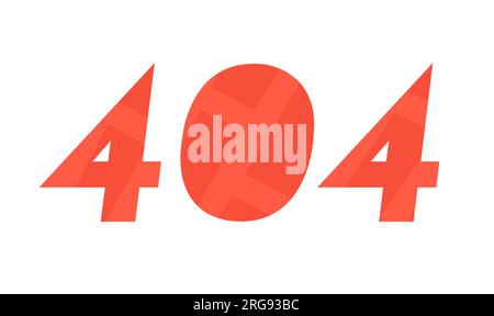 Road map error 404 flash message Stock Vector