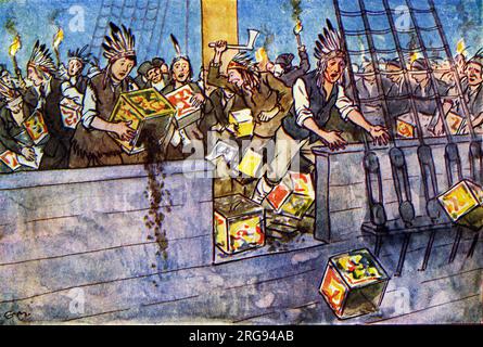 boston tea party dressed up as natives Boston Tea Party looks back on the 'Indians' who stormed the boats 250 years ago