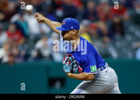 Toronto Blue Jays relief pitcher Jordan Hicks delivers against the