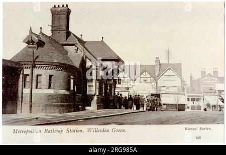 Willesden Green Underground Station, street view. Stock Photo