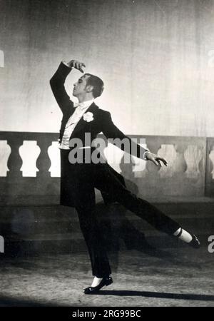 Robert Helpmann (1909-1986) - Ballet dancer - as 'A Young Man' in Nocturne (with Fonteyn - music by Delius). Stock Photo
