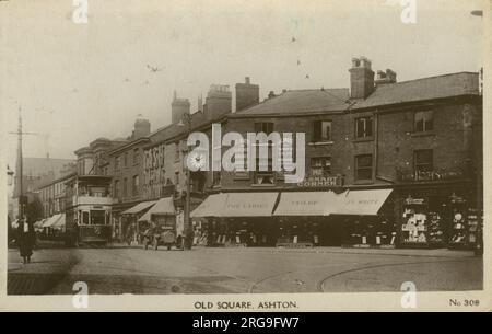 The Old Square, Ashton-under-Lyne, Greater Manchester, Tameside, Lancashire, England. Stock Photo