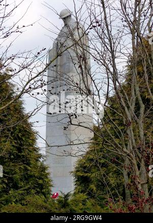 Canadian Brooding Soldier Memorial, Vancouver Corner Stock Photo