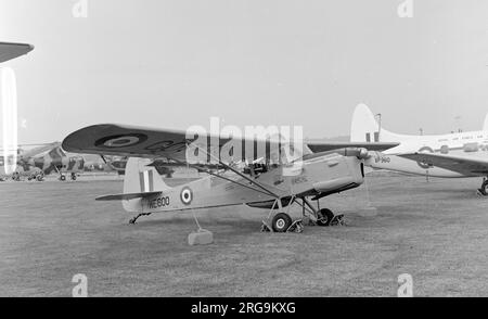 Royal Air Force Auster T.7 WE600, at the RAF 50th anniversary show, RAF Abingdon. Delivered on 25 May 1951, relegated to ground training duties as 7602M and later preserved in the RAF Museum, RAF Cosford. Stock Photo