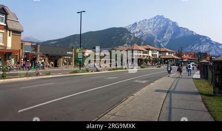 Town Banff Alberta Stock Photo