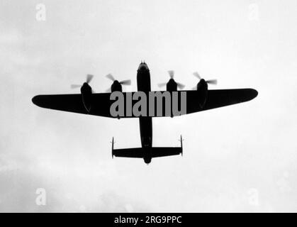 Royal Air Force - Avro Lancaster B.VI, one of nine aircraft converted from B.IIIs, fitted with Rolls-Royce Merlin 85/87 which had two-stage superchargers, giving much improved high altitude performance. Used by Pathfinder squadrons for a short period, survivors were relegated to secondary duties. Stock Photo