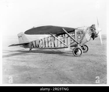 Breese 5 NC914 (msn 3) Aloha, a Dole racer entered by Jack Northrop and flown by Martin Jensen. The Dole Air Race, also known as the Dole Derby, was an air race across the Pacific Ocean from Oakland, California to Honolulu in the Territory of Hawaii held in August 1927, which claimed the lives of ten participants. Stock Photo