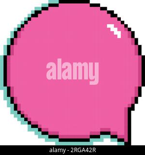 Isolated pink pixelated comic speech bubble chat Vector Stock Vector