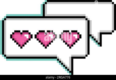 Isolated pink pixelated comic speech bubble chats Vector Stock Vector