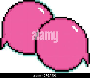Isolated pink pixelated comic speech bubble chats Vector Stock Vector