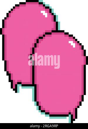 Isolated pink pixelated comic speech bubble chats Vector Stock Vector