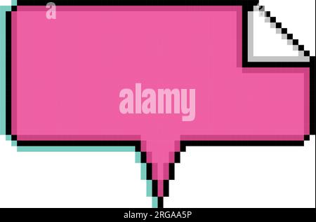 Isolated pink pixelated comic speech bubble chat Vector Stock Vector